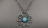 Sterling Silver Turquoise Flower Pendant (SP-5230)